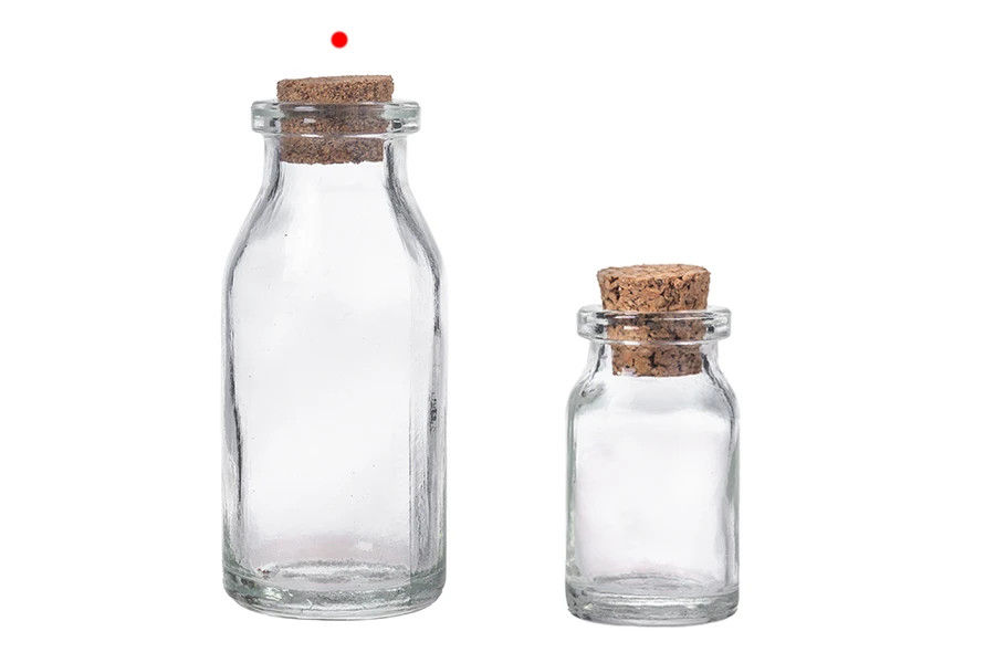 Staklena flašica 15mL sa konusnim plutanim čepom - 12 kom Staklena flašica 15mL sa konusnim plutanim čepom - 12 kom