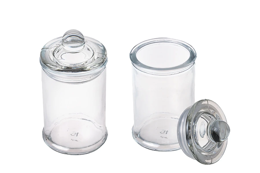 Staklena okrugla tegla 150mL sa staklenim poklopcem i hermetičkim zatvaranjem-dimenzije_slike