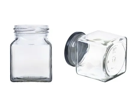 Staklena kockasta tegla za marmeladu 314mL (za T.O. 63 zatvarač) - bez zatvarača-2