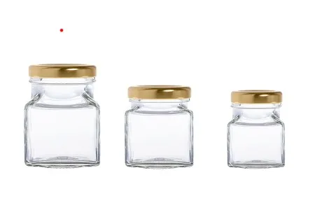 Staklena kockasta tegla za marmeladu 314mL (za T.O. 63 zatvarač) - bez zatvarača-5