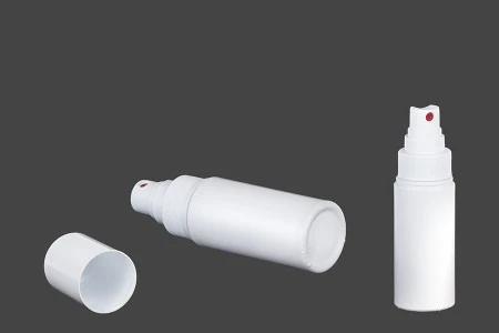 Plastična bela flašica 50mL za lagane masne supstance, sa sprejom i zatvaračem (PP28) - 12 kom-2