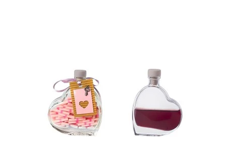 Staklena flašica u obliku srca 50mL-3