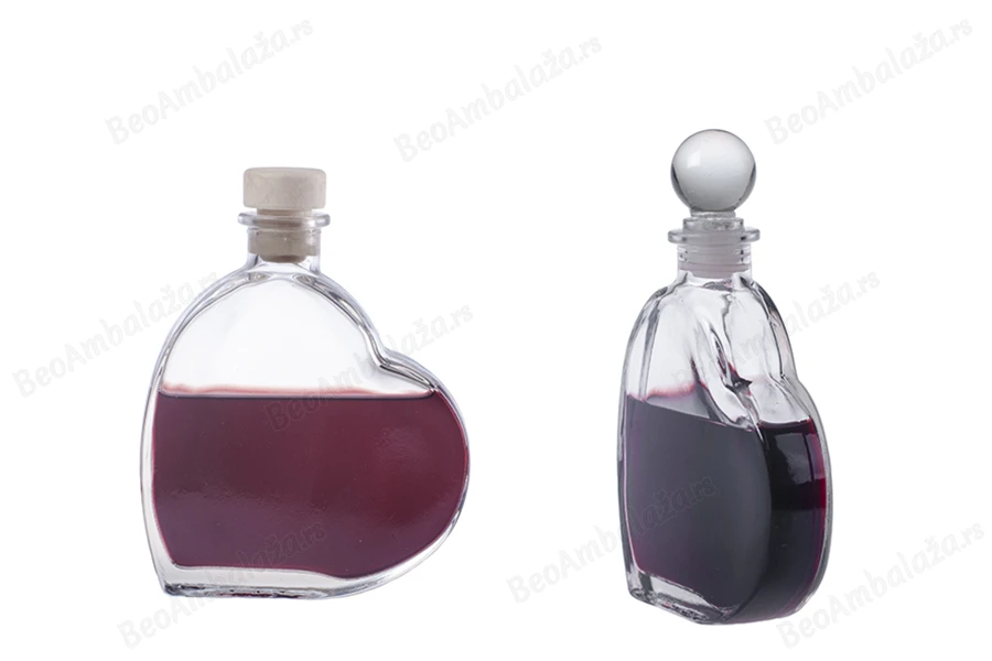 Staklena flaša u obliku srca 200mL-dimenzije_slike