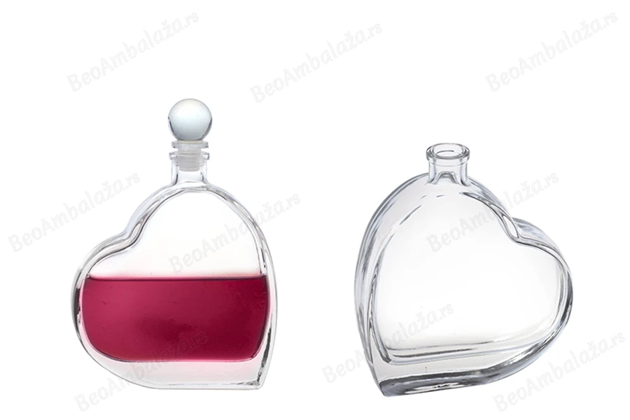 Staklena flašica u obliku srca 100mL-dimenzije_slike