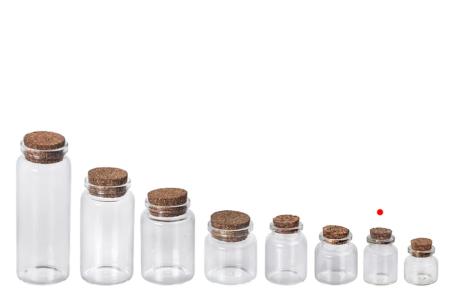 Staklena flašica sa plutanim čepom za poklončiće 15mL, 30x45 mm - 12 kom-grupa_slika