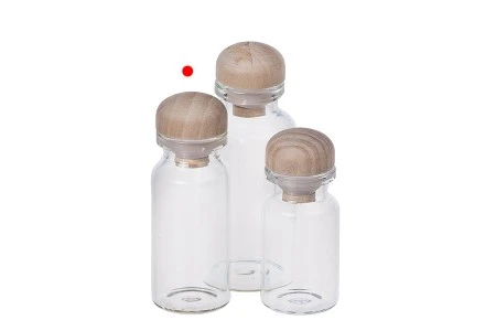 Bočice za poklončiće 10mL, sa drvenim čepom, 22x50 mm-2