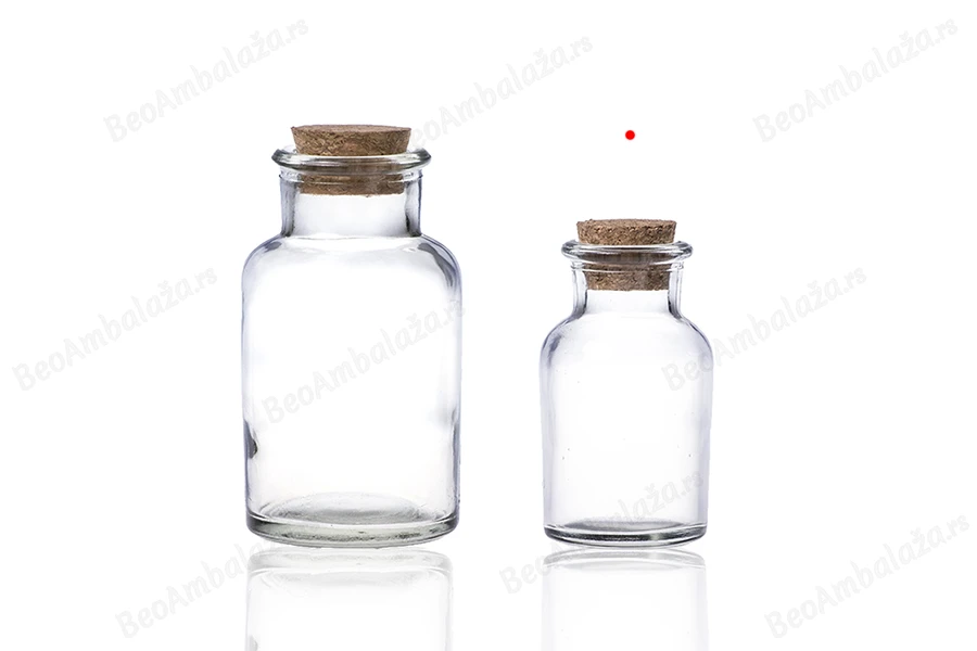 Farmaceutska staklena bočica 60mL, sa plutanim čepom - 18 kom-grupa_slika