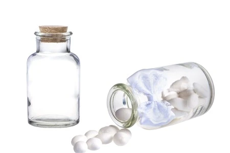 "Farmaceutska" staklena flašica 150mL, sa pampurom - 12 kom-1
