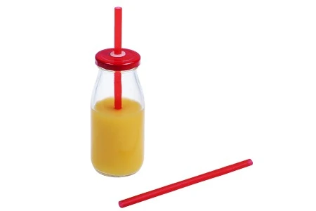 Staklena flašica 250mL, kojoj odgovaraju zatvarači sa rupom za slamčicu-6