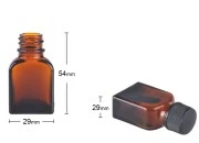 Staklena smeđa bočica 8mL sa crnim plastičnim zatvaračem i čepom Staklena smeđa bočica 8mL sa crnim plastičnim zatvaračem i čepom