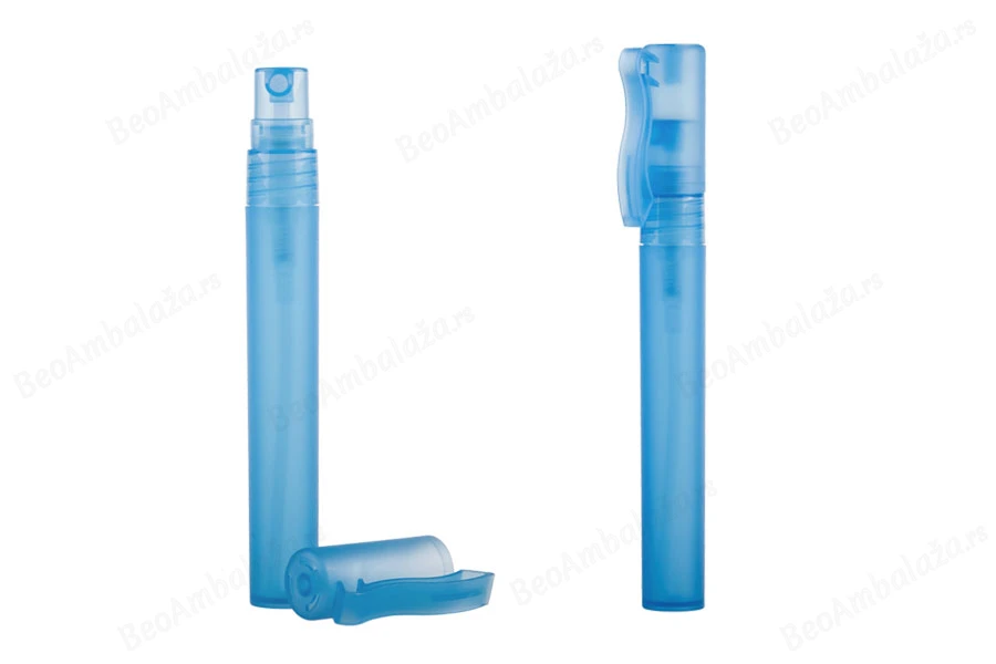 Plastična minijaturna bočica 10mL za parfeme, u 3 boje (poluprovidna, plava ili roze) - 25 kom-grupa_slika