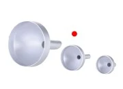 Aluminijumski levak u MAT srebrnoj boji sa prečnikom 25 mm, donji deo 4mm