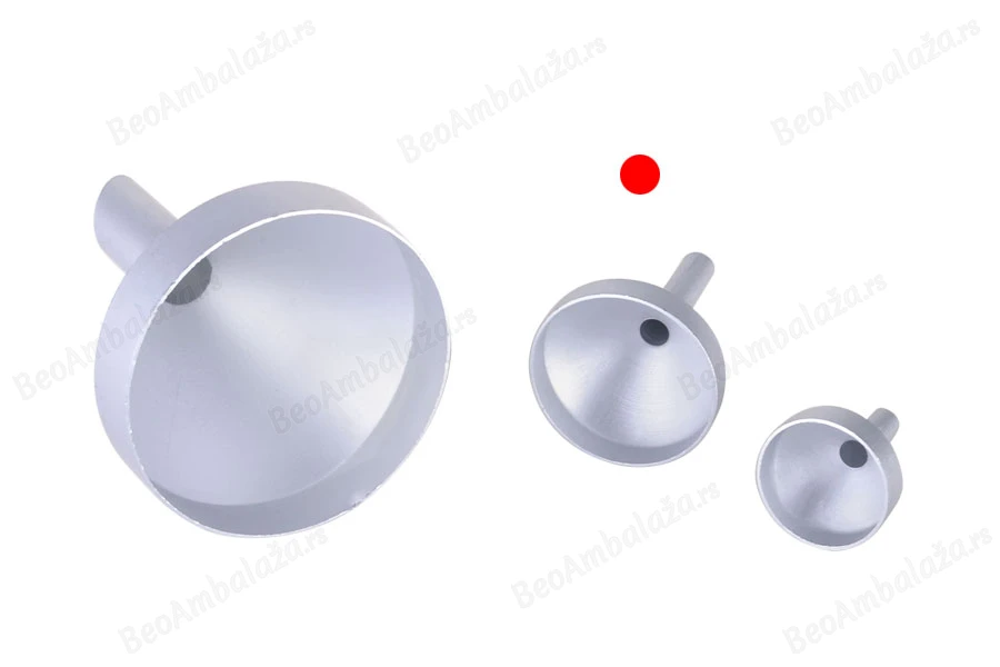 Aluminijumski levak u MAT srebrnoj boji sa prečnikom 25 mm, donji deo 4mm-grupa_slika