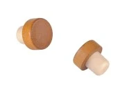 Čep od sintetičke silikonske plute f23 mm sa drvenom glavom u svetlo braon boji Čep od sintetičke silikonske plute f23 mm sa drvenom glavom u svetlo braon boji