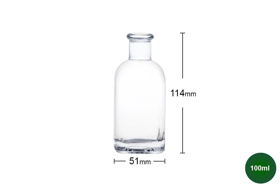 Staklena četvrtasta bočica 100mL Staklena četvrtasta bočica 100mL
