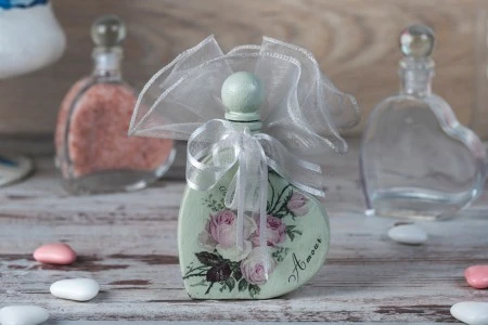 Staklena flašica 55mL u obliku srca sa staklenim čepom - (minimalna porudžbina 1 kutija)-5
