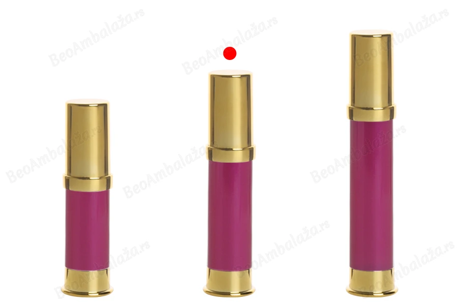 Airless akrilna roze bočica 10mL za kreme - 12 kom-grupa_slika