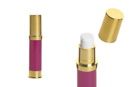 Airless akrilna roze bočica 10mL za kreme - 12 kom-1