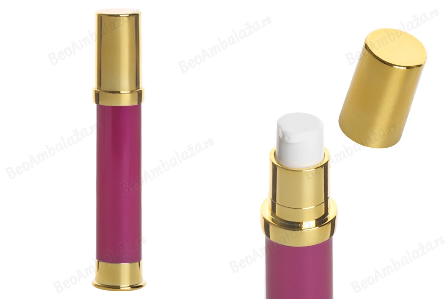 Airless akrilna roze bočica 15mL za kreme - 12 kom-slika_proizvoda