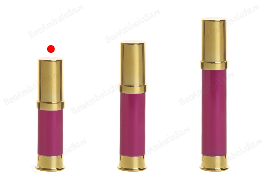 Airless akrilna zlatno-roze bočica 5mL za kreme - 12 kom-grupa_slika