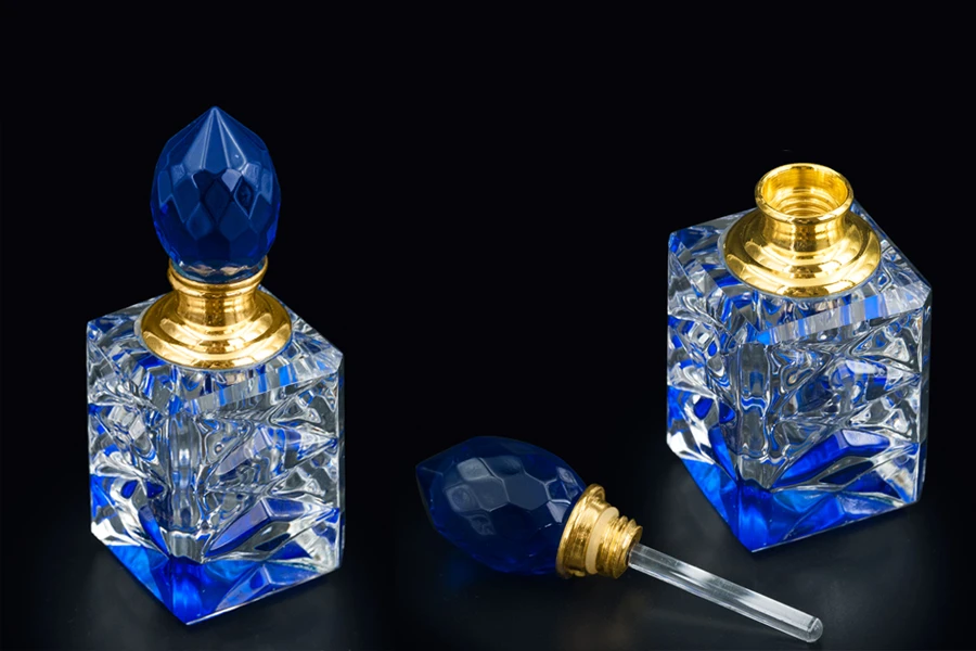 Kristalna bočica za parfem od 5 ml sa kristalnim poklopcem i iglom u 6 boja-grupa_slika