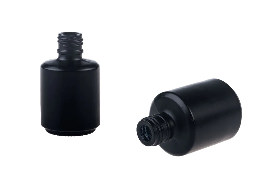 Staklena okrugla bočica 15mL u crnoj MAT boji-slika_proizvoda