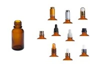 Braon staklena bočica za etarska ulja 15mL, sa grlom PP18 - bez zatvarača Braon staklena bočica za etarska ulja 15mL, sa grlom PP18 - bez zatvarača