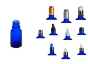 Plava staklena bočica za etarska ulja 10mL, sa grlom PP18 - bez zatvarača Plava staklena bočica za etarska ulja 10mL, sa grlom PP18 - bez zatvarača-grupa_slika