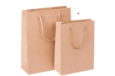 Papirna kraft poklon kesica 150x60x200mm sa pertlom širine 3 mm - 12 kom-3