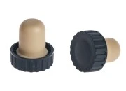 Čep od silikonske plute f17 sa plastičnim crnim rebrastim vrhom Čep od silikonske plute f17 sa plastičnim crnim rebrastim vrhom