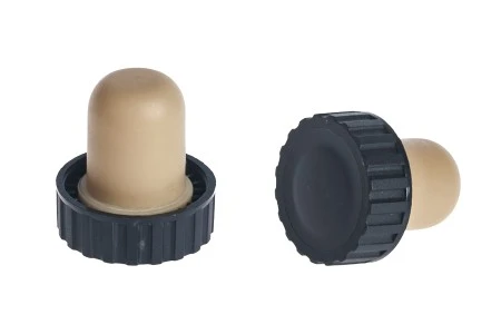 Čep od silikonske plute f17 sa plastičnim crnim rebrastim vrhom-3