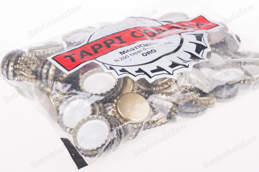 Crown zatvarač za pivo zlatne boje 29 mm – pakovanje od 200 komada-dimenzije_slike