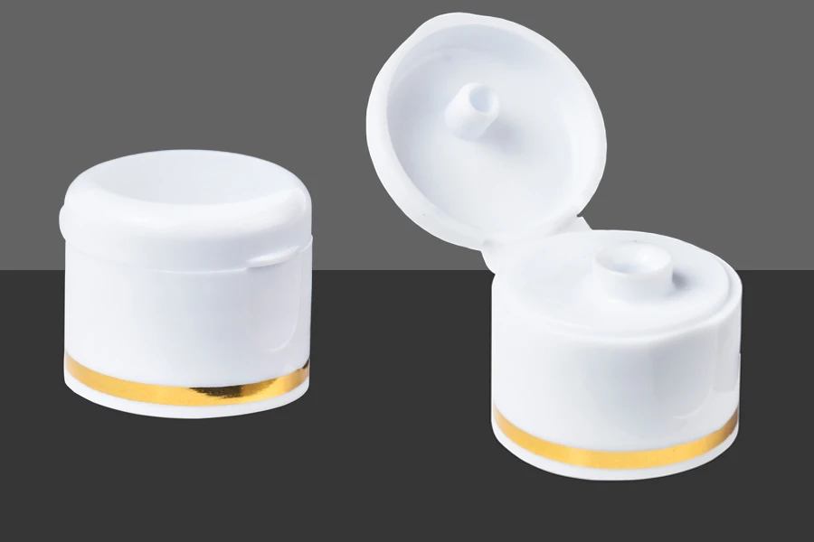 Beli plastični flip top poklopac 24/410 Beli plastični flip top poklopac 24/410