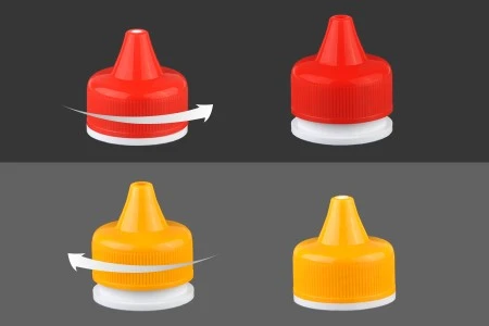 Plastični zatvarač za flaše za kečap i senf sa plastičnim poklopcem-2