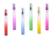 Staklena ombre flašica za parfeme 10mL sa aluminijumskim sprejom u više boja i zatvaračem - 6 kom-grupa_slika