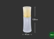 Staklena bočica od peskiranog stakla 50mL, za kreme sa pumpicom i zlatnim zatvaračem Staklena bočica od peskiranog stakla 50mL, za kreme sa pumpicom i zlatnim zatvaračem