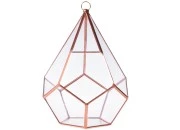 Stakleni ukrasni svećnjak koji se kači, sa metalnim postoljem-grupa_slika