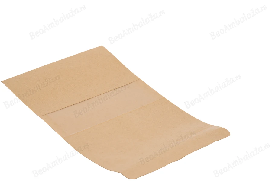 Kraft DoyPack 160x40x235mm kesice sa zipom , prozorom i  i ovalnim dnom- 100kom-