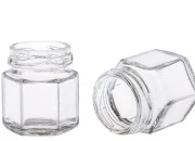 Staklena šestougaona teglica 30mL