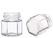 Staklena šestougaona teglica 30mL