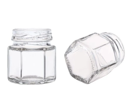Staklena šestougaona teglica 30mL-2