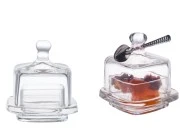 Ukrasna staklena kockasta posuda sa staklenim poklopcem-slika_proizvoda