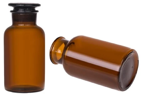 Farmaceutska staklena flašica 500mL, smeđe boje sa staklenim zatvaračem-1
