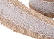Traka od jute sa čipkom, 55 mm (1 komad je 4,3 m) Traka od jute sa čipkom, 55 mm (1 komad je 4,3 m)
