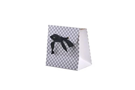 Papirno poklon-pakovanje 105x67x105mm, sa crnom gro mašnom 10mm - 20 kom-4