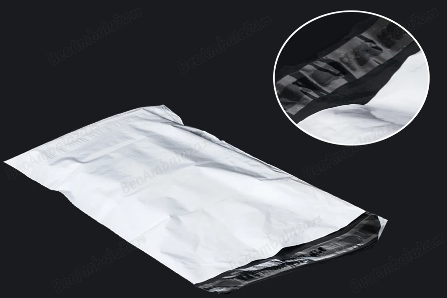 Plastična bela PE kesa 200x350mm sa samolepljivim zatvaranjem, za slanje poštom - 100 kom-slika_proizvoda