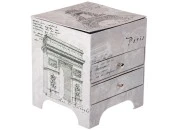 Kutija za nakit sa ogledalom i fiokama, motiv Ajfelov toranj-grupa_slika