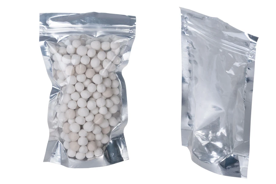 Aluminijumske DoyPack 120x30x200mm kesice sa zip zatvaranjem, transparetnom prednjom stranom i mogućnošću termo zatvaranja  – 100kom-grupa_slika