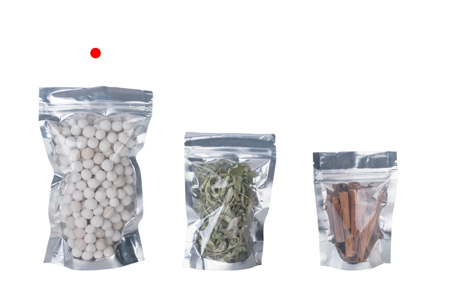 Aluminijumske DoyPack 120x30x200mm kesice sa zip zatvaranjem, transparetnom prednjom stranom i mogućnošću termo zatvaranja  – 100kom-grupa_slika