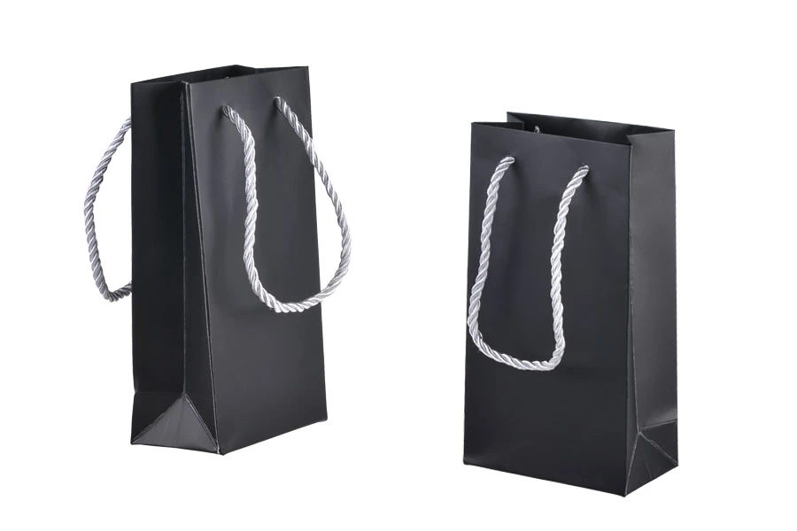 Crna mat ukrasna kesa 110x60x200mm sa srebrnim ručkama 6mm - 10 kom